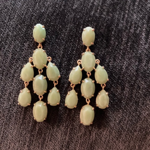 Stella & Dot Jewelry - Mint green and gold earrings